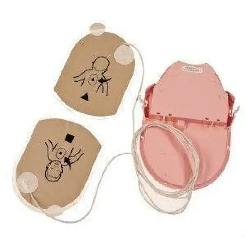 Replacement paediatric AED pads for a HeartSine Samaritan AED with battery