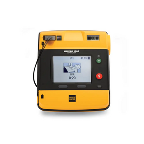 A front on view of a Lifepak 1000 AED