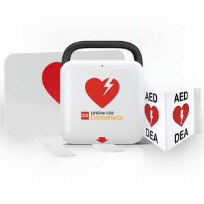 Physio-Control LIFEPAK CR2 Bundle (3-way Sign & Wall Bracket)