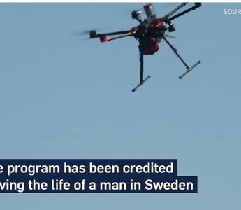 World first: Swedish man saved by drone-delivered defibrillator after heart attack