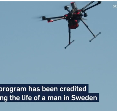 World first: Swedish man saved by drone-delivered defibrillator after heart attack
