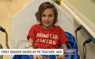 PE teacher uses AED to save life of first grader in cardiac arrest