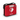 Philips heartstart defibrillator case in red and black, featuring a heart symbol with lightning bolt.