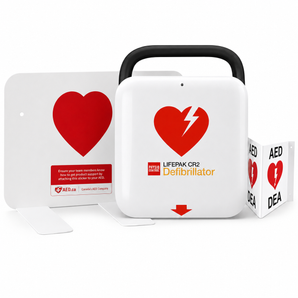 Physio-Control LIFEPAK CR2 AED Bundle (3-way Sign & Wall Bracket)