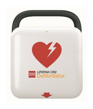 Front view of a LifePak CR2 AED Defibrillator